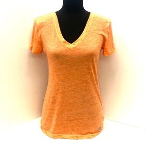 Adidas Women's Tangerine Activewear Short Sleeve Top